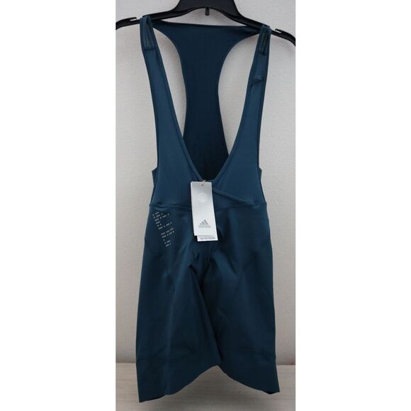 Adidas HM3159 Women Sz M Utility Green The Parley Padded Bib Cycling Shorts - Picture 1 of 10